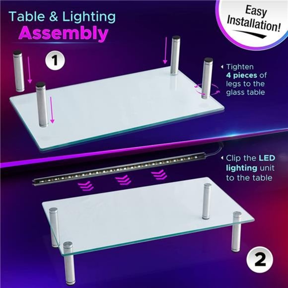 Customizable RGB Monitor Stand with 29 Light Effects - 66 Lbs Weight - Picture 2 of 6